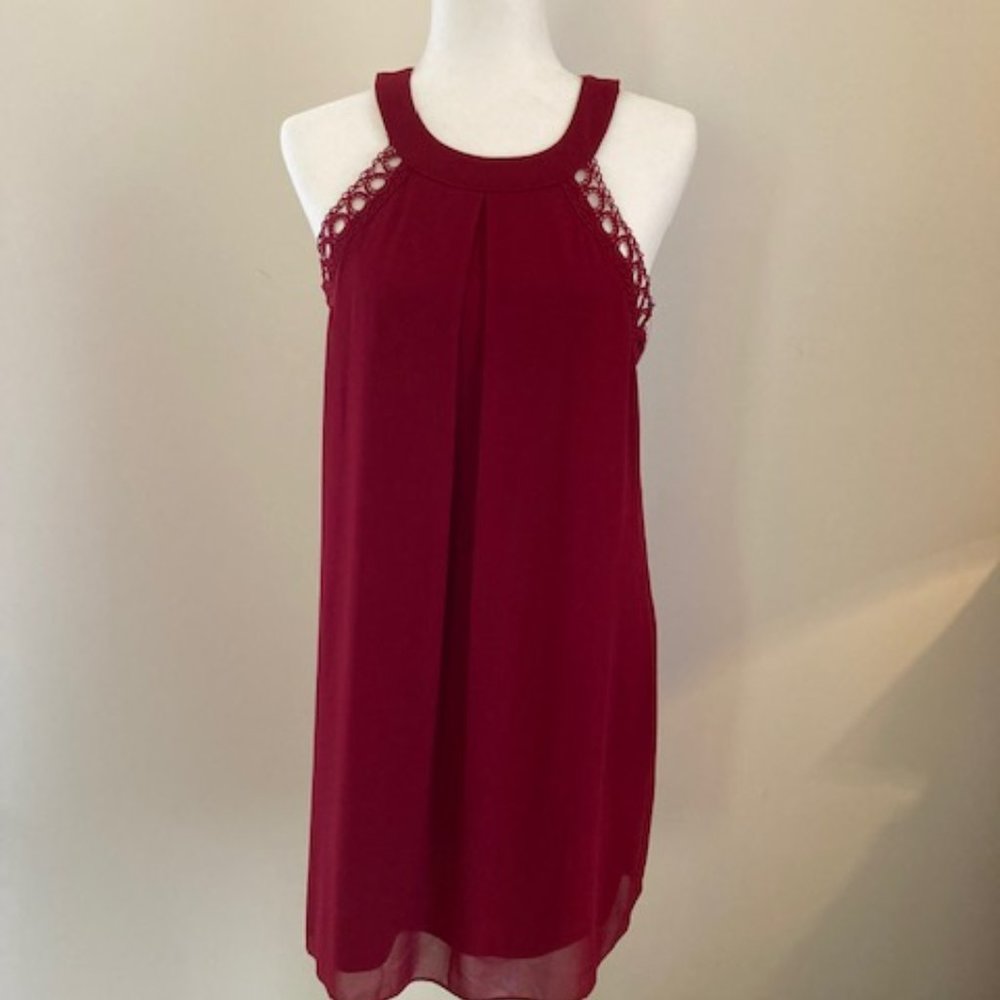 iZ Buyer NEW merlot color halter dress, size large (junior)